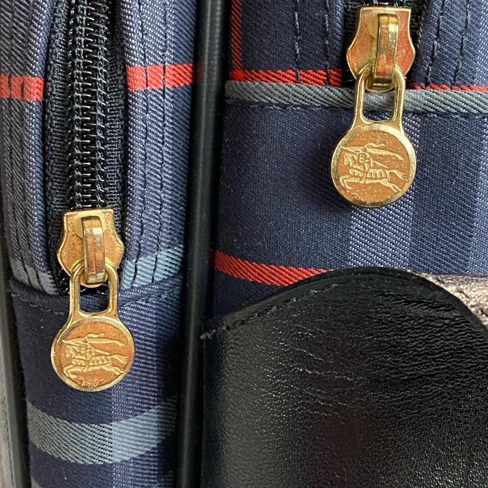 Burberry Men's Blue and Red Plaid Messenger Bag - Picture 14 of 17